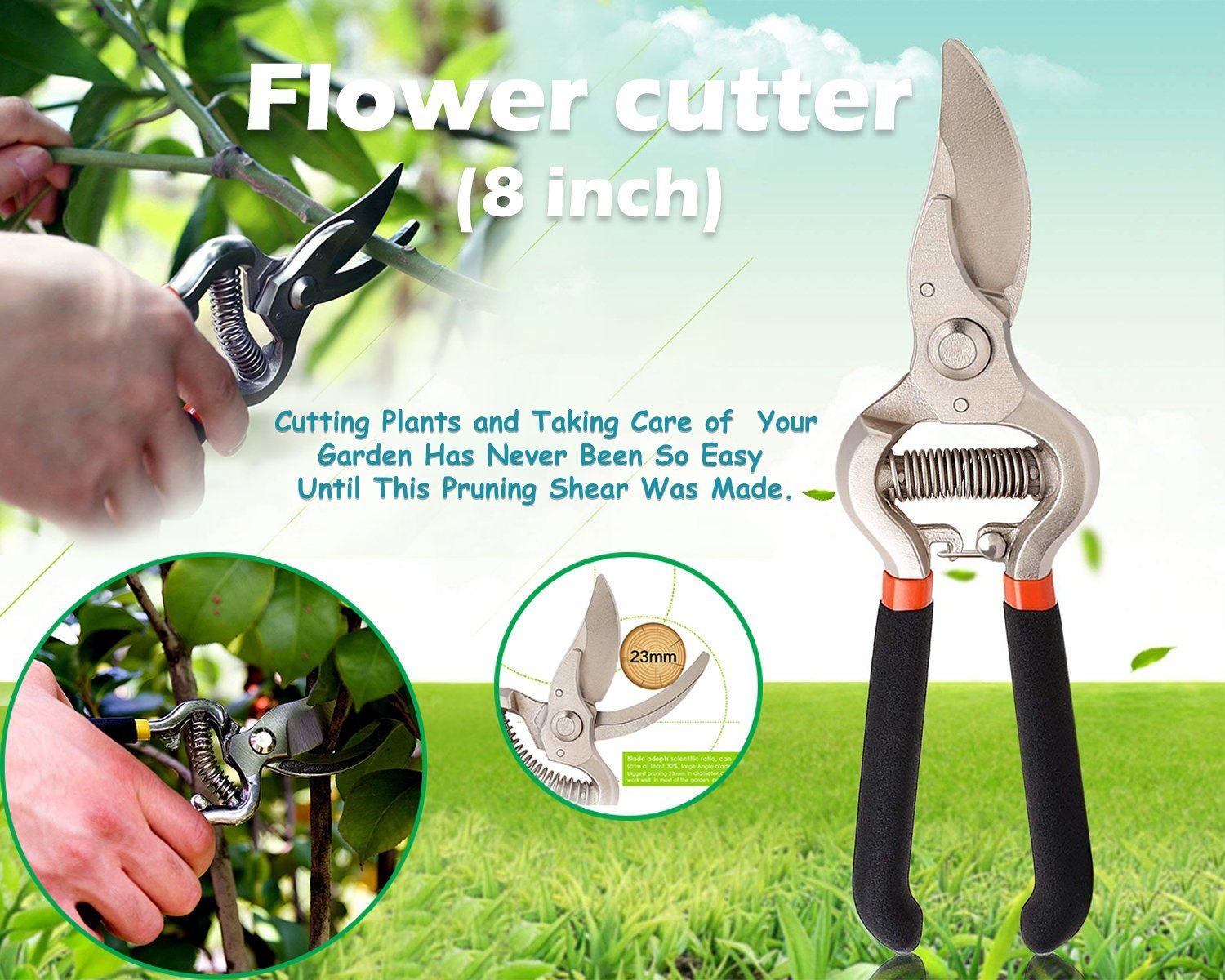 0466 Garden Shears Pruners Scissor (8 inch) - SkyShopy 0466 Garden Shears Pruners Scissor (8 inch) - SkyShopy
